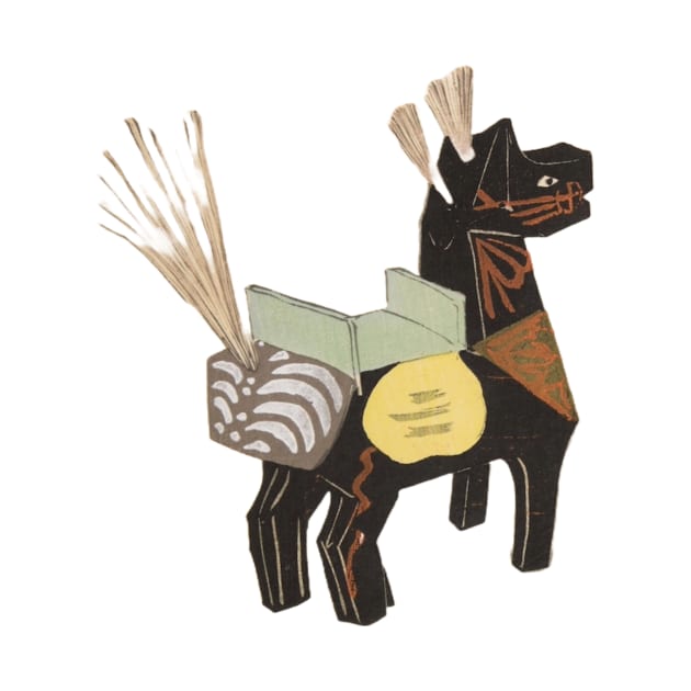 Cute Japanese Horse Kawaii Samurai Horse by TV Dinners