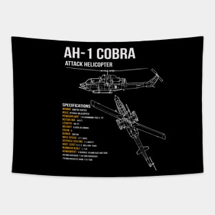AH-1 Cobra Helicopter Tapestry