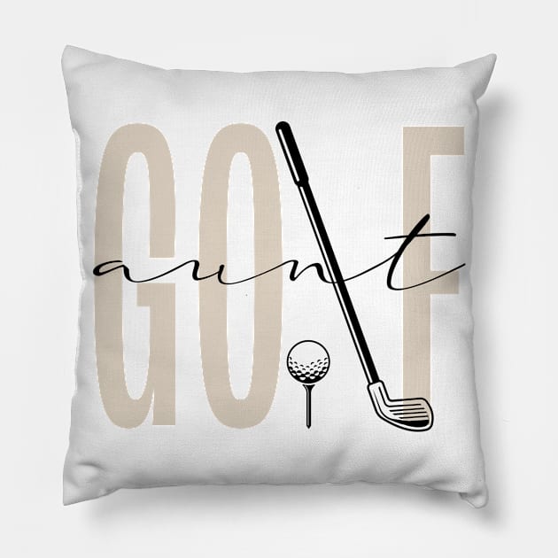 Golf Aunt Mothers Day Gift For Women Mothers Day Pillow by FortuneFrenzy