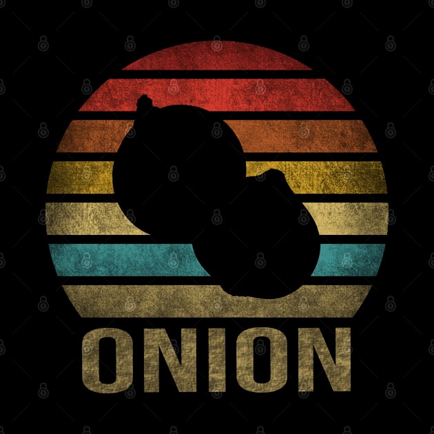 Onion Vegetables Retro Sunset Vintage by The Agile Store