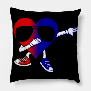 Valentines day Dabbing Heart T-Shirt gift idea funny Pillow