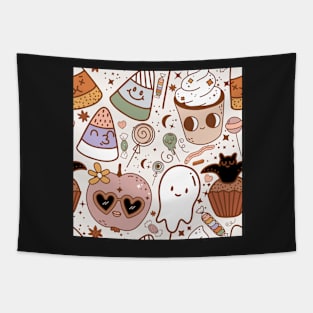 Spooky Cute Trick Or Treat Tapestry