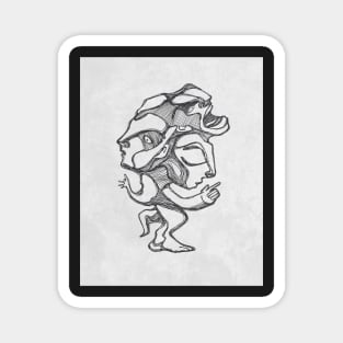 Weird human form illustration Magnet