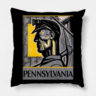 Pennsylvania Miner 1936 Isadore Posoff Pillow