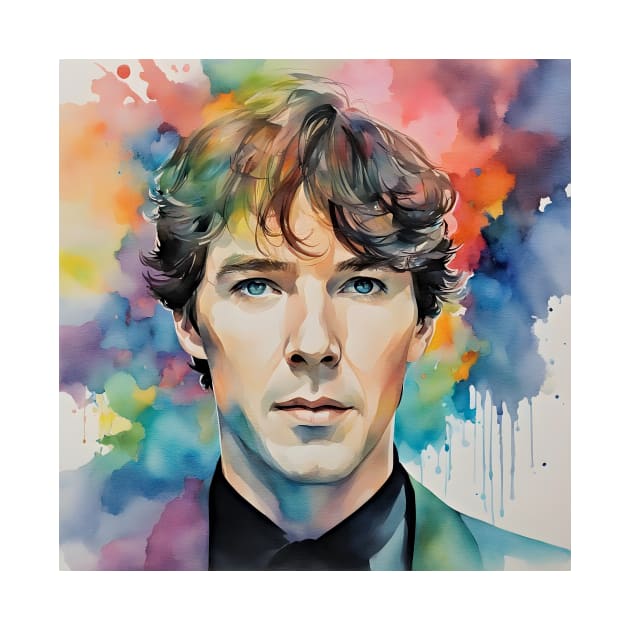 watercolors with Benedict Cumberbatch by bogfl