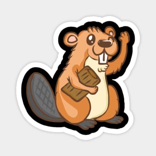 Beaver forest rodents for children animal welfare animal hunters Magnet