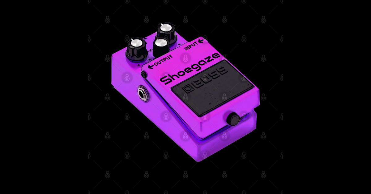 Shoegaze Guitar Effects Pedal /// Guitarist Design Shoegaze Sticker