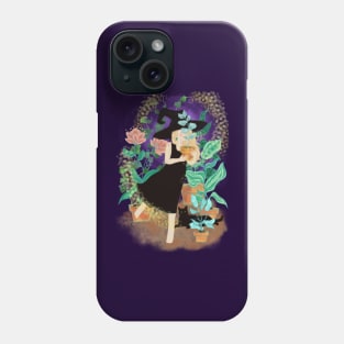 Witch with house plants Phone Case