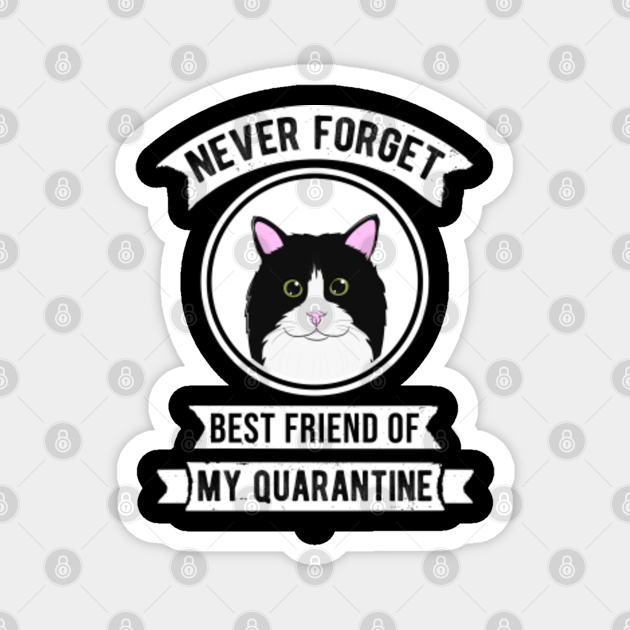 Funny Quarantine Black White Cat Gift Pet Lovers Cat Lover Gifts Magnet Teepublic Black and white yogi cat, black and white wood yoga cat sculpture from bali. teepublic