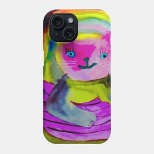 Purple Cat on a Pirates Boat Phone Case