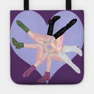 Eras Tour Glitter Boots heart lavender haze Tote