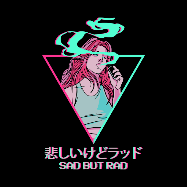 Sad But Rad Antisocial Anime Girl Gift by Alex21