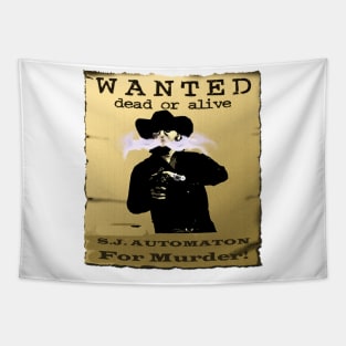 S.J. Automaton Wanted Poster Tapestry