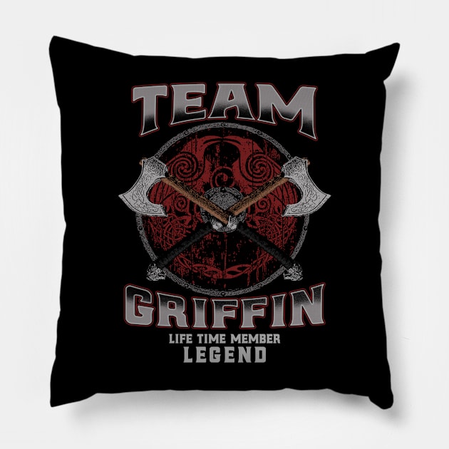 Griffin - Life Time Member Legend Pillow by Stacy Peters Art