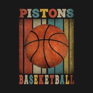 Aesthetic Proud Pistons Name Basketball Birthday Vintage Teams T-Shirt