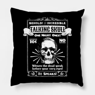 The Incredible Talking Skull Pillow