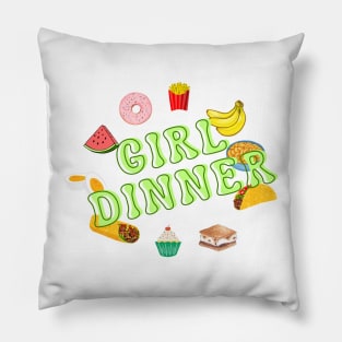 GIRL DINNER Pillow