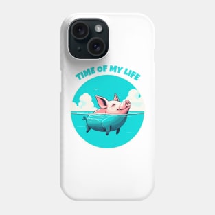 Time of My Life | Swimming Pig of the Bahamas Floating in the Sea | Piglet | Travel | Animal | Cruise | Vacation | Beach | Summer Phone Case