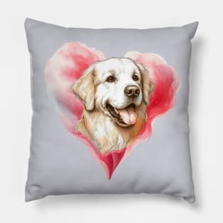 My Heart - Golden Retriever Pillow