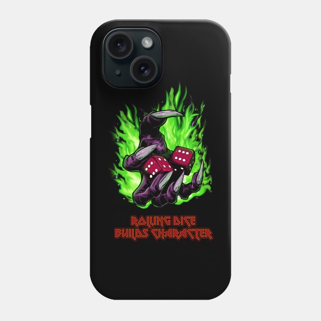 Rolling Dice Builds Character Phone Case by SimonBreeze