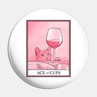 Ace of Cups Cat Tarot Pin