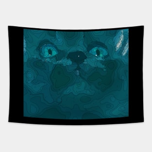 Cool cute crazy cat nose Tapestry