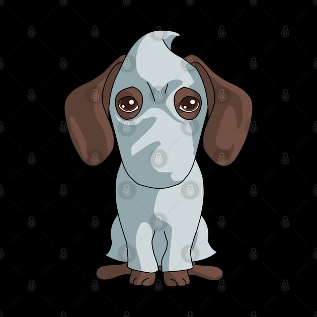 Cute Dachshund Ghost Funny Ghost Boo Halloween Gift for Dog Lovers by Blink_Imprints10