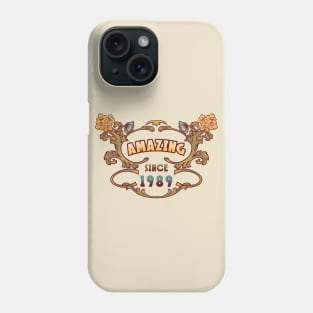 AMAZING SINCE 1989 art nouveau vintage retro 80s Phone Case