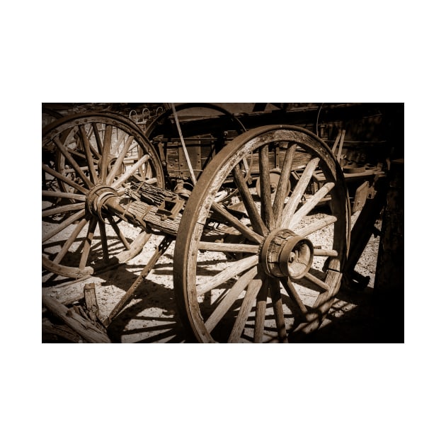 Old West Wagon Wheels by KirtTisdale