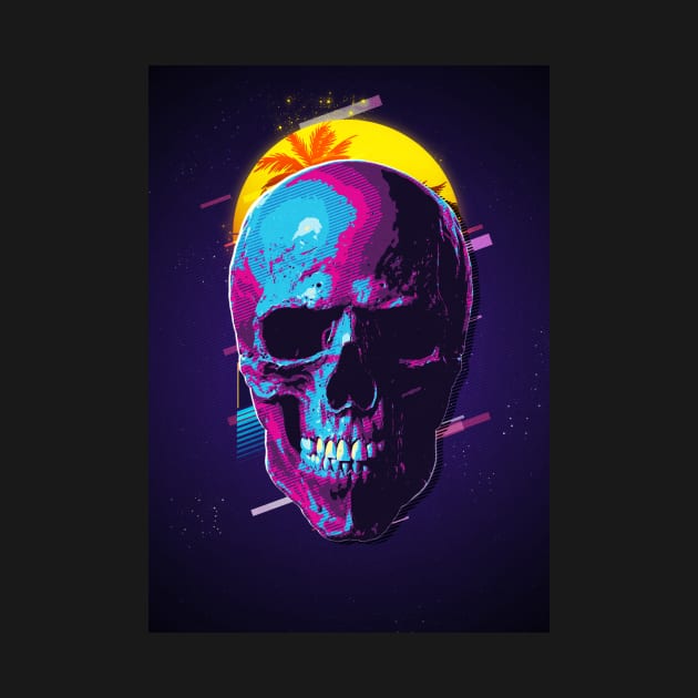 Skull retro80s by Sakent