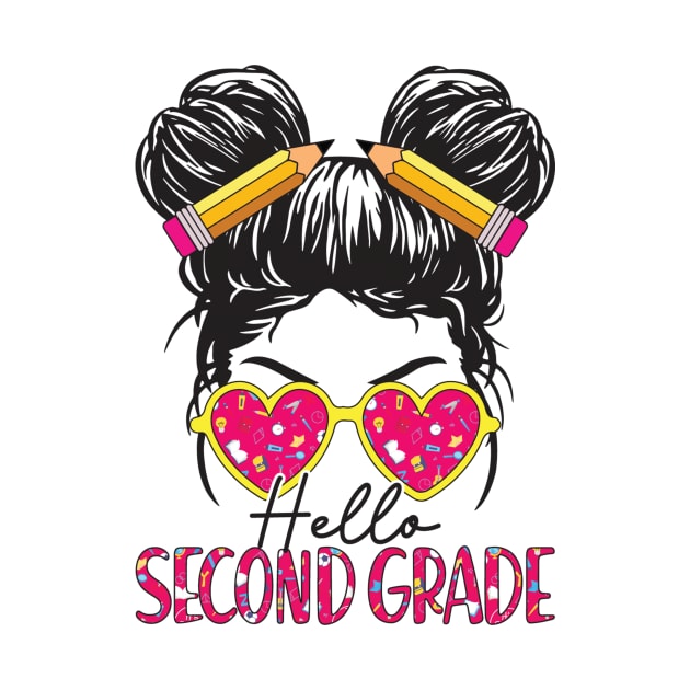 Hello Second Grade Team 2nd Grade Back to School Teacher Kid by AWESOME ART