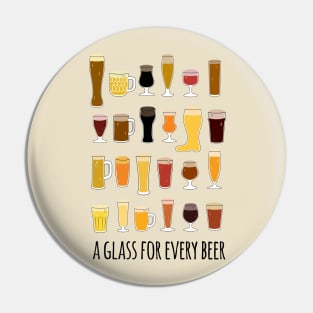 A Glass for Every Beer Pin