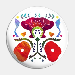 Bali Flowers White Pin