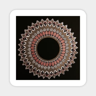 Pink and Gold Mandala Magnet