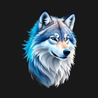 Wolf In Watercolor Style - AI Art T-Shirt