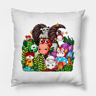 Zodiac ARIES Doodle Art Series Pillow