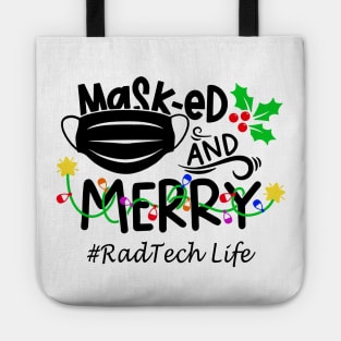 Masked And Merry Rad Tech Christmas Tote