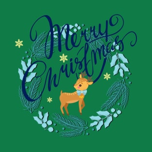 Merry Christmas W Fawn T-Shirt