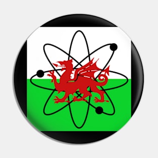 Welsh Flag Atomic Dragon Pin