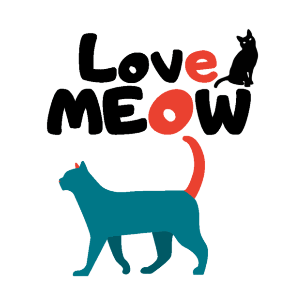 Love cat meow by Aymen designer 