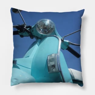 Blue Vespa Pillow