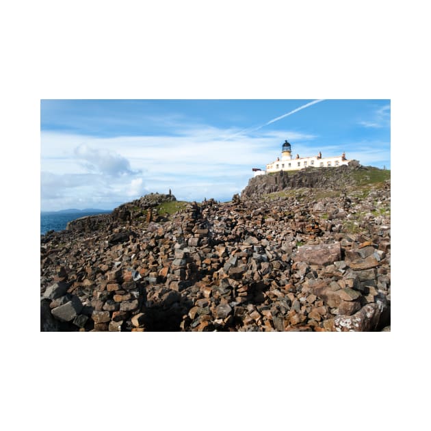 The Cairns in front of the Neist Point Lighthouse, Isle of Skye, Scotland by richflintphoto