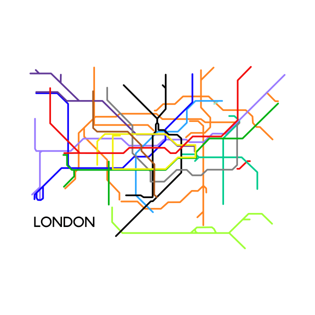 London Underground Subway Map by 2createstuff