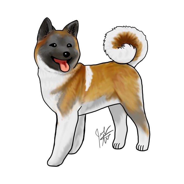 Akita - Dark-Face Tan by Jen's Dogs Custom Gifts and Designs