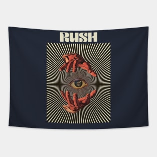 Hand Eyes Rush Tapestry