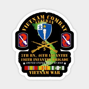 5th Bn 46th Infantry - 198th Infantry Bde w VN SVC Magnet