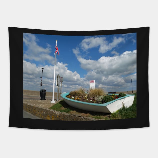 Boat at East Cowes Esplanade, Isle of Wight Tapestry by fantastic-designs