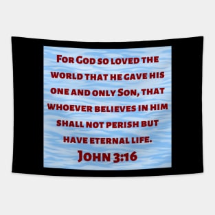 Bible Verse John 3:16 Tapestry