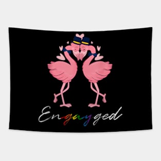 Flamingo Gay LGBT  Flag Tapestry