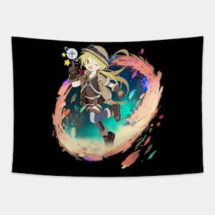 Made In Abyss Reg's Resilience - Celebrate the Robot Boy's Courage with This Tee Tapestry